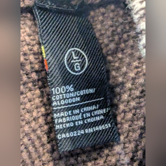 Hudson Cable Knit Acid Wash Brown Cotton Sweater Size large - Picture 9 of 11